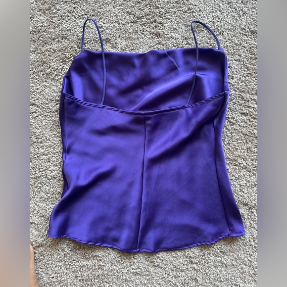 Purple Cami Top with Cowl Neck and Spaghetti Straps - size M - Picture 5 of 6